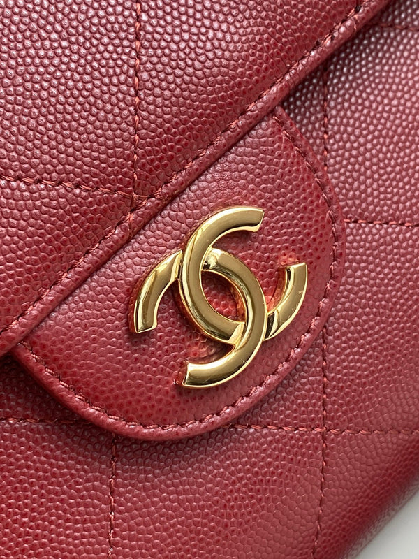 CC Tote Bag 39cm Burgundy Caviar Cowhide