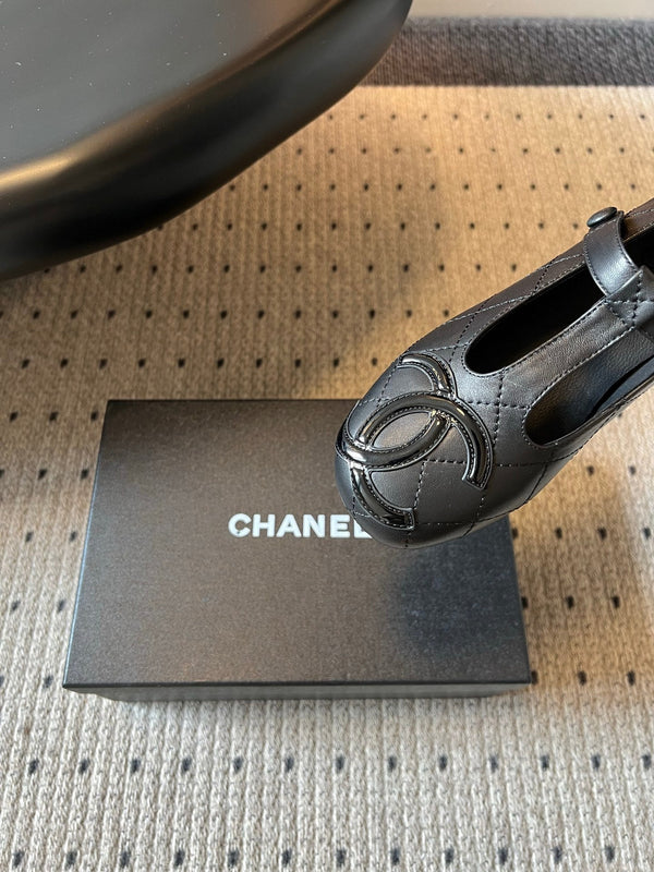 CC 26s T-Strap Mary Jane Flats Black Cowhide