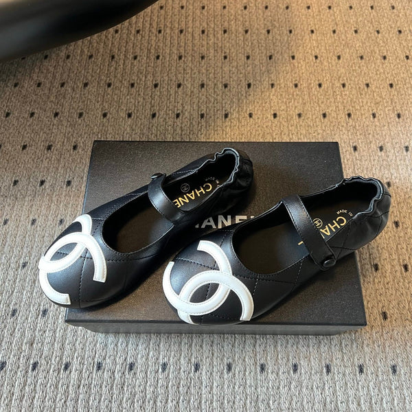 CC 26s Coco Beach Mary Jane Flats Black Cowhide