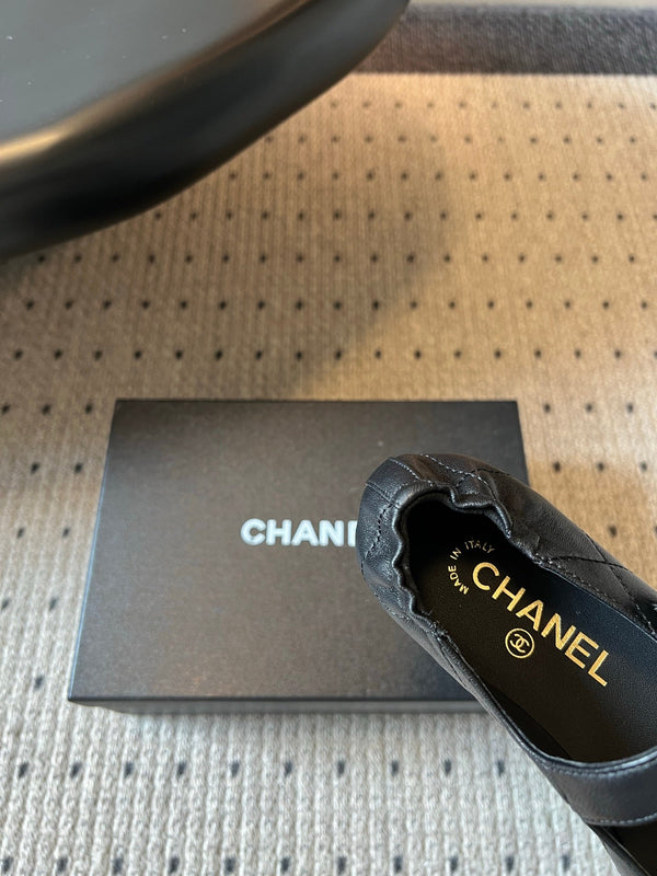 CC 26s Coco Beach Mary Jane Flats Black Cowhide