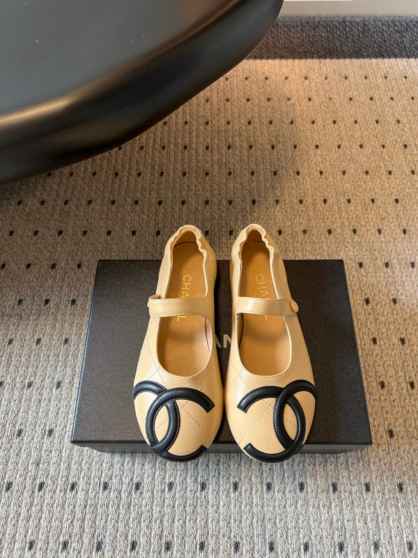 CC 26s Coco Beach Mary Jane Flats Begie Cowhide