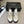 CC 26S Square-Toe Mary Jane Slingback Pumps White Black Lambskin 835674