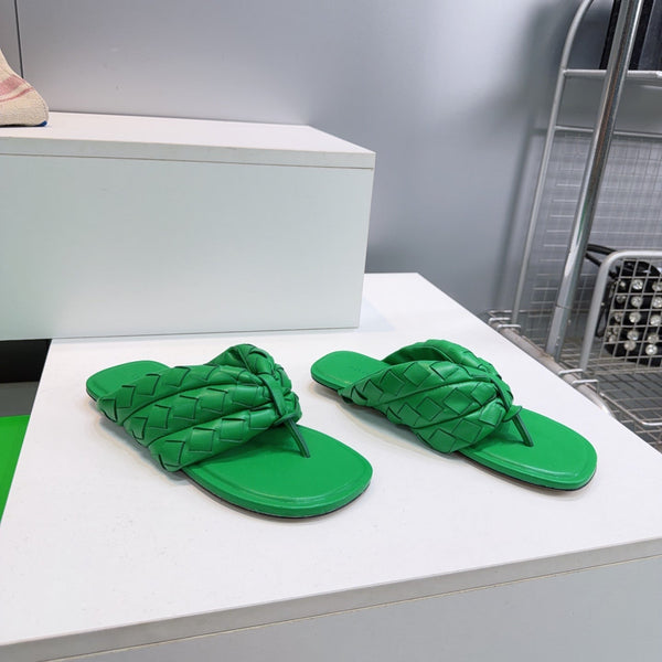 BV 26ss Thong Flip-Flops Green Leather 842948