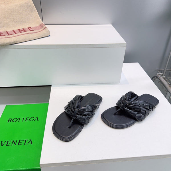 BV 26ss Thong Flip-Flops Black Leather 842947