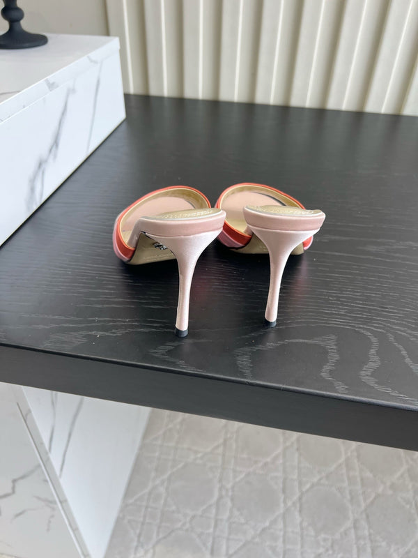 Mach Sandals 9.5cm Pink Red Ombre Satin 851918