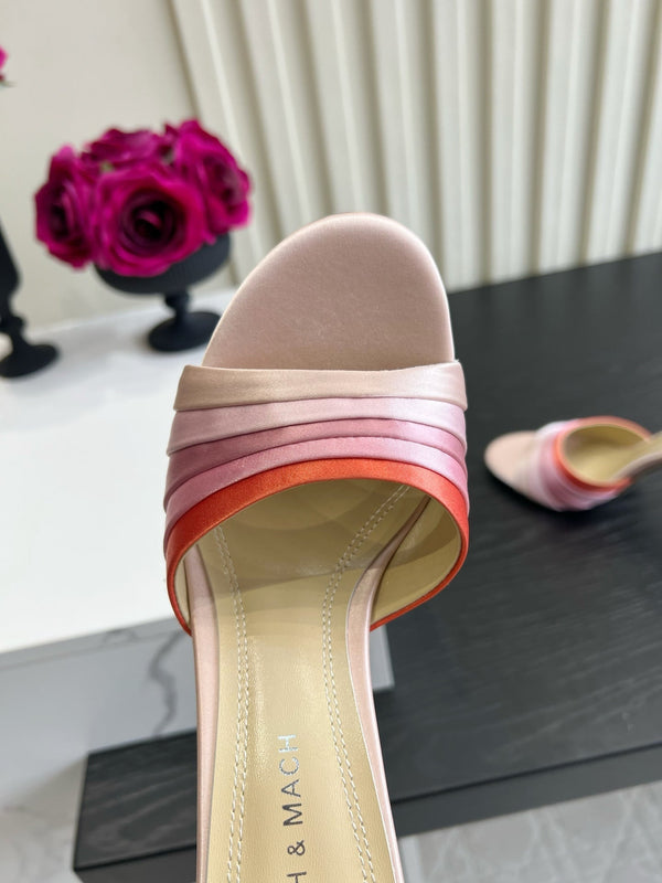 Mach Sandals 9.5cm Pink Red Ombre Satin 851918
