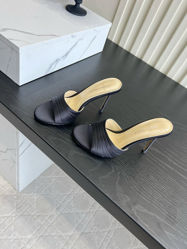 Mach Sandals 9.5cm Black Ombre Satin 851914