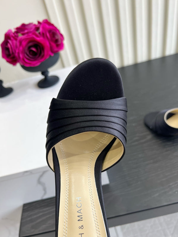 Mach Sandals 9.5cm Black Ombre Satin 851914