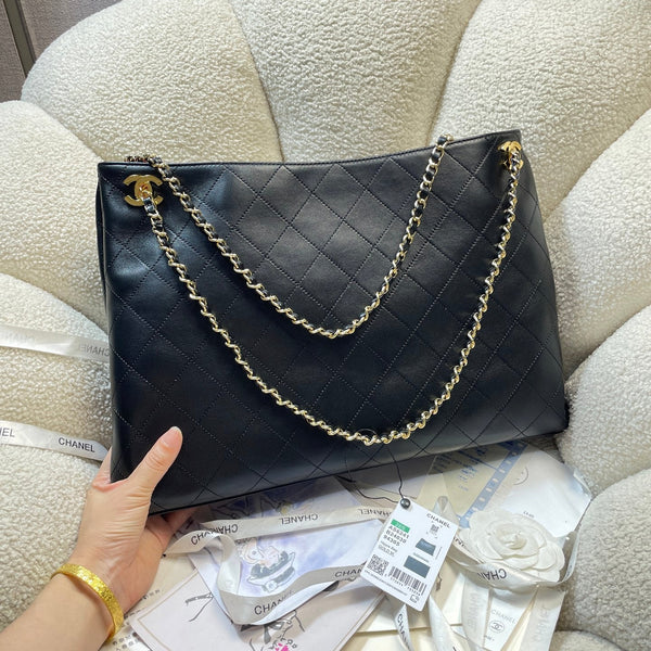 CC 26S Large Tote Bag 40cm Black Calfskin GHW