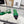 CC Slingback Flats Green Cowhide Leather 873861