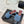 CC Woven Square-Toe Mules Blue Black Leather 887978