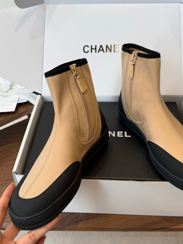 CC Coco Beach 2026 Short Boots Black Beige Mixed Fibers & Rubber 887677