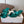 Loew Paula's Ibiza Petal Flower Sandals Metallic Turquoise Leather 889901