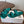Loew Paula's Ibiza Petal Flower Flat Sandals Turquoise Leather 889890