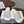 Loew Studded Square Toe Flat Slides White Leather 889887