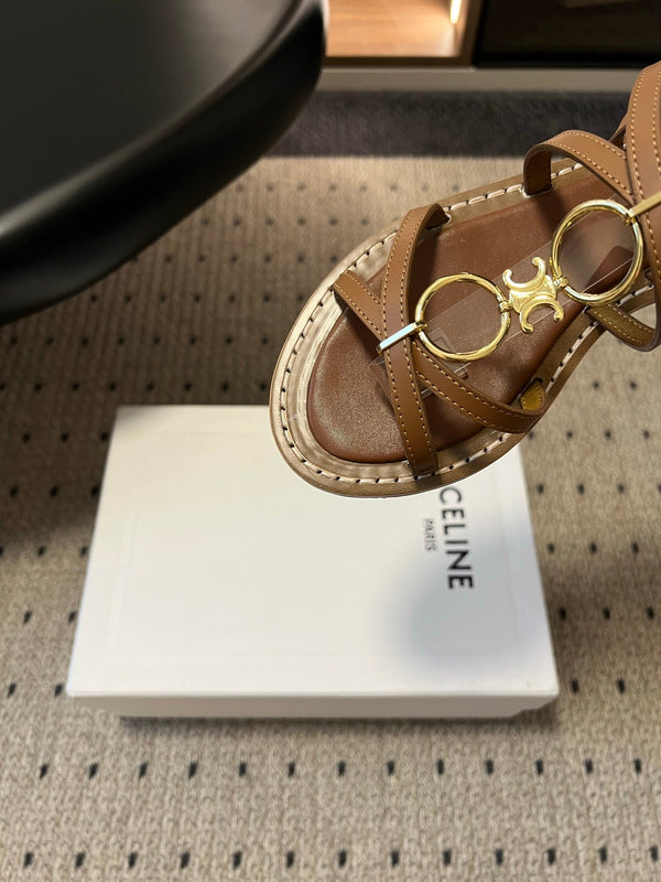 CL 26ss Lympia Strappy Sandals Calfskin Leather