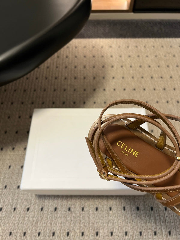 CL 26ss Lympia Strappy Sandals Calfskin Leather