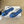 CL Gelie Flat Sandals Blue Calfskin Leather 891050