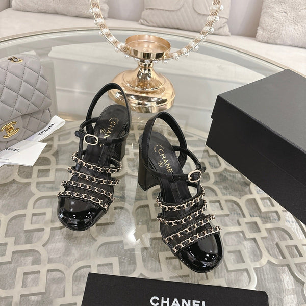 CC Cruise 2025/26 Slingback Sandals Black Patent Leather 890728