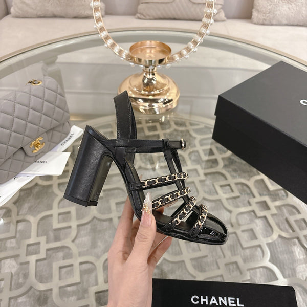 CC Cruise 2025/26 Slingback Sandals Black Patent Leather 890728