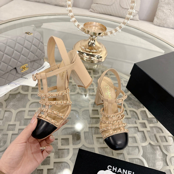 CC Cruise 2025/26 Slingback Sandals Beige Black Leather 890725