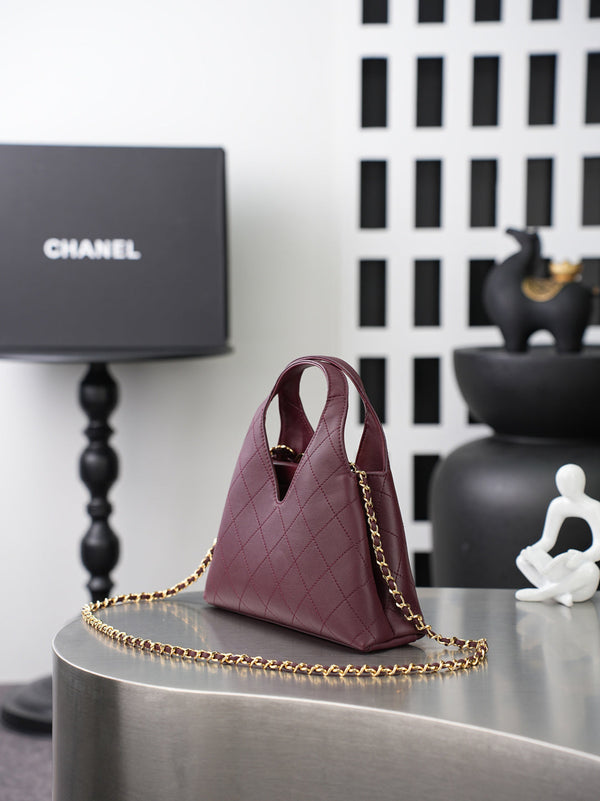 CC 26A Shopping Bag 23cm Burgundy Lambskin