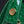 CC Mini Flap Bag with Top Handle Green Crocodile Embossed Calfskin