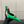 YSL Cosmo Crystal Mules 100mm Green Calfskin Leather 894617