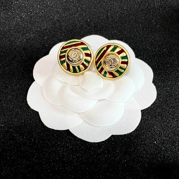 CC Sunburst Stud Earrings Multicolor 65968
