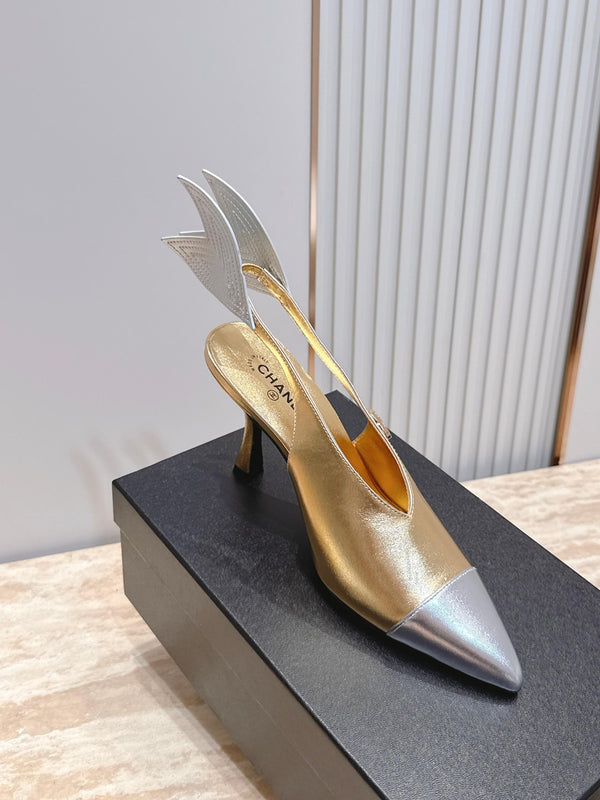 CC Métiers d’art 2026 Slingbacks 9.5cm Gold Metallic Lambskin 898983