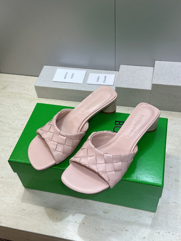 BV 26s Blink Intrecciato Mules 4.5cm Pink Leather 896578