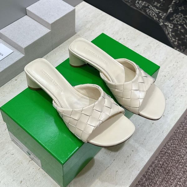 BV 26s Blink Intrecciato Mules 4.5cm Cream Leather 896575