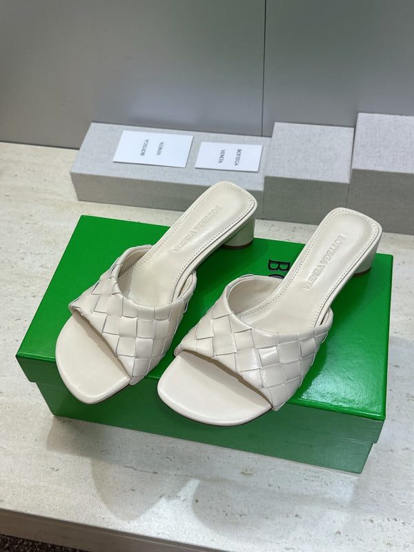 BV 26s Blink Intrecciato Mules 4.5cm Cream Leather 896575