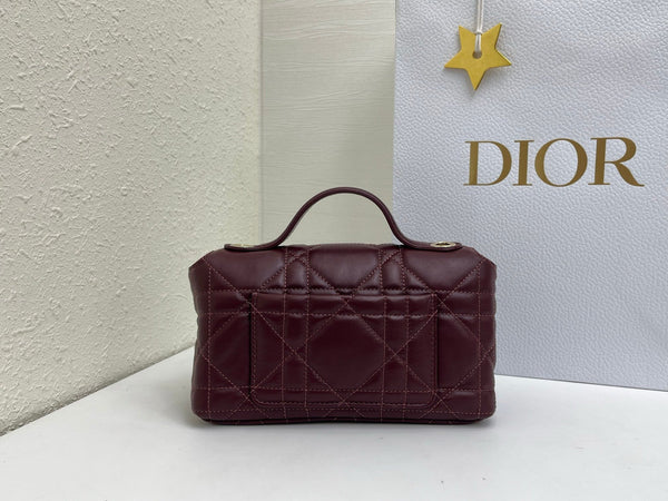 CD My Tender Top Handle Burgundy 21cm Burgundy  Macrocannage Leather 159471