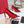 VLTN Revele Clear Strap Peep Toe Pumps 10.5cm Red Suede Leather 913098