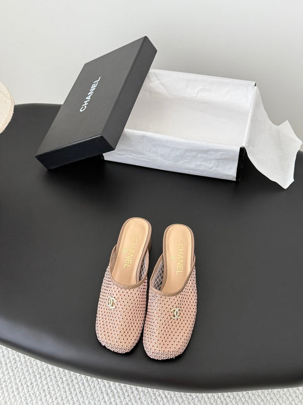 CC Coco Beach 26 CC Logo Mesh Mules Beige Mesh 915144