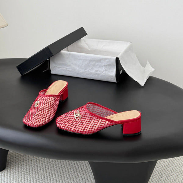 CC Coco Beach 26 CC Logo Mesh Mules Red Mesh 915142