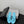 CC Crystal Logo Thong Sandals Blue Leather 915114