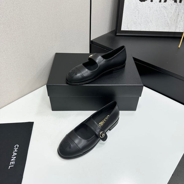 CC Mary Jane Flats Black Leather 925646