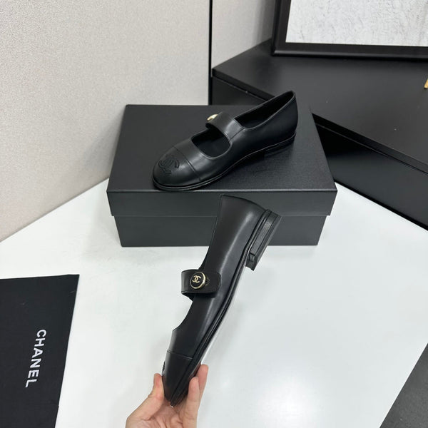 CC Mary Jane Flats Black Leather 925646