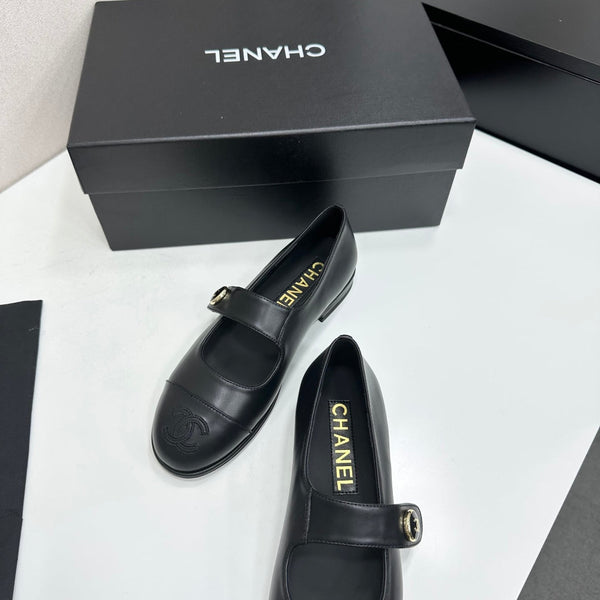CC Mary Jane Flats Black Leather 925646
