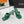 CC 26A Camellia Double C Thong Sandals 8.5CM Green Stone-Grain Cowhide 938253