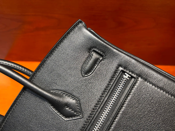HM Limited Edition Birkin Rock 25cm Handbag Black Evergrain