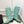 CC Double C Knee-High Boots 3.5CM Mint Green Croc-Embossed Leather 946897