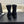 CC Sock Ankle Boots Block Heel 6cm Black Suede Knit 958122