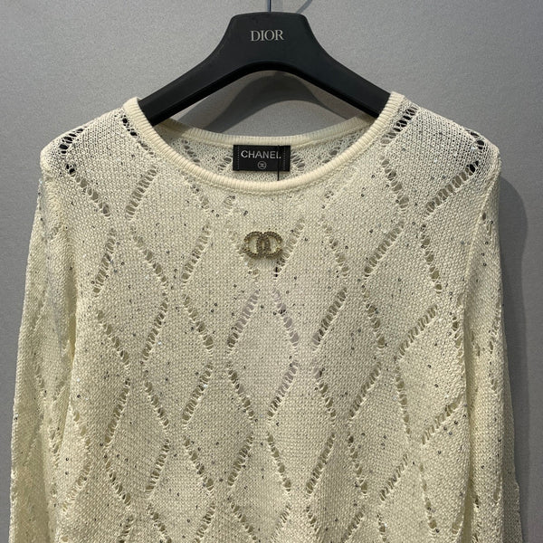 CC 26SS Openwork Knit Sweater Wool 416580