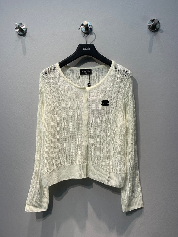 Chanel 26SS Cropped Cardigan Knit Wool 416572