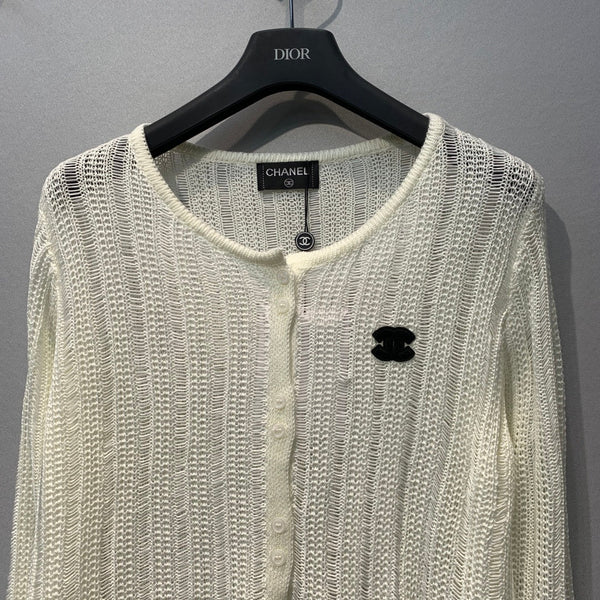 Chanel 26SS Cropped Cardigan Knit Wool 416572