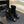 CC Ankle Boots White Square Toe Black Suede Leather 958072