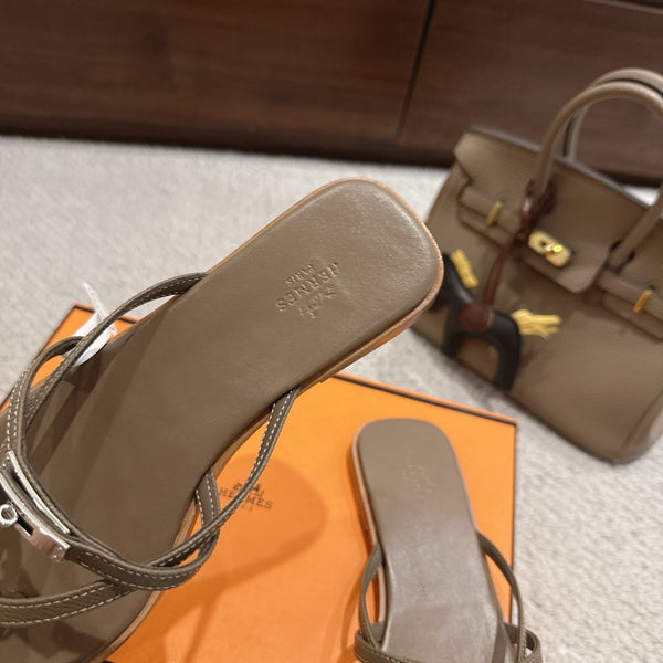 HM Miss Sandal Taupe in Calfskin 959972